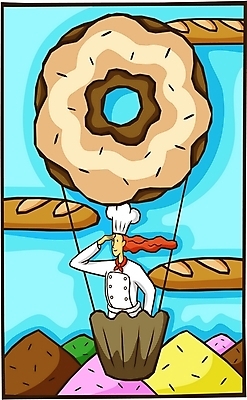 EPS 주간 직업 여자 빵 일러스트 상상 한명 사람 20대 성인 야외 주방장 요리사 기구 열기구 도넛 바게트 제빵사 여자만 여자한명만 성인여자만 청년만 청년여자만 성인한명만 청년여자한명만 성인여자한명만 성인만 국내일러스트 자연요소 1 음식 항공교통 디저트 청년 파일형식 벡터