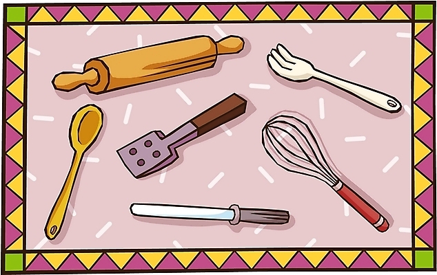 EPS 생활용품 포크 일러스트 주방용품 사람없음 나이프 거품기 뒤집개 밀대 나무주걱 국내일러스트 식기 목재 칼 오브젝트 주걱 파일형식 벡터