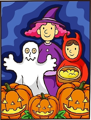 EPS 여자 기념일 남자 일러스트 호박 사람 세명 축제 할로윈 유령 변장 국내일러스트 채소 이벤트 파일형식 벡터