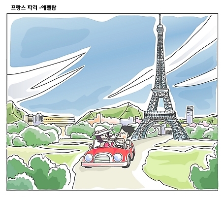 EPS 주간 커플 여자 남자 유럽 길 외국문화 해외여행 여행 일러스트 자동차 휴가 사람 풍경 야외 두명 관광지 드라이브 프랑스 세계여행 에펠탑 세계명소 파리_프랑스 국내일러스트 자연요소 해외 나라 문화 육상교통 관계 세계 운전 파리 랜드마크 파일형식 벡터