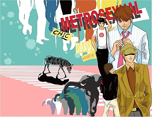 EPS 모델 패션 남자 일러스트 코끼리 사람 여러명 유행 직장인 횡단보도 얼룩말 워킹 패션쇼 메트로섹슈얼 남자만 국내일러스트 직업 다수 포유류 말_동물 보행로 쇼 파일형식 벡터