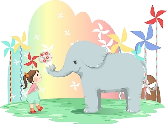 EPS 여자 행복 감정 어린이라이프 초등학생 어린이 꽃다발 일러스트 상상 코끼리 한명 사람 소녀 야외 바람개비 순수 즐거움 환상 여자만 여자한명만 어린이만 소녀만 소녀한명만 국내일러스트 1 학생 라이프스타일 꽃 컨셉 포유류 파일형식 벡터