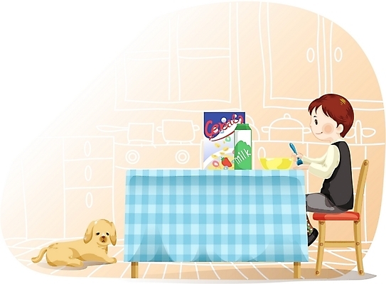 EPS 그릇 남자 감정 어린이라이프 여유 초등학생 어린이 일러스트 탁자 실내 한명 사람 소년 숟가락 식사 우유 강아지 시리얼 순수 남자만 남자한명만 어린이만 소년만 소년한명만 국내일러스트 1 학생 라이프스타일 식기 음식 가구 컨셉 유제품 수저 내부 반려동물 개 파일형식 벡터