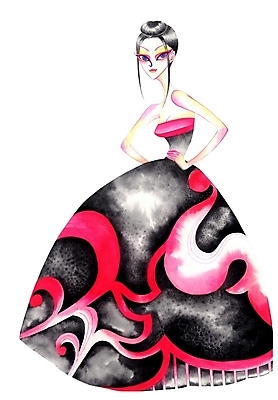 전신 PSD 모델 드레스 여자 패션 포즈 일러스트 한명 사람 20대 성인 뷰티 복고 여자만 여자한명만 성인여자만 청년만 청년여자만 성인한명만 청년여자한명만 성인여자한명만 성인만 국내일러스트 1 옷 청년 파일형식