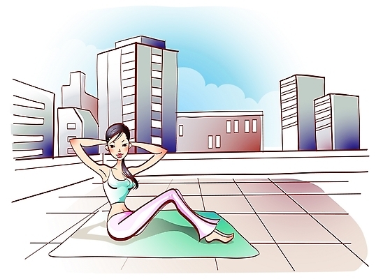 EPS 주간 우먼라이프 라이프스타일 웰빙 여자 다이어트 일러스트 요가 건강 한명 사람 빌딩 20대 성인 야외 건물 운동복 운동 스트레칭 매트 옥상 생활체조 체조 윗몸일으키기 여자만 여자한명만 성인여자만 청년만 청년여자만 성인한명만 청년여자한명만 성인여자한명만 성인만 국내일러스트 자연요소 1 건축물 옷 청년 생활 파일형식 벡터