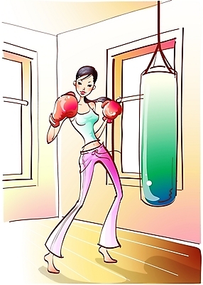 EPS 우먼라이프 라이프스타일 웰빙 여자 다이어트 일러스트 실내 건강 한명 사람 20대 성인 운동복 운동 헬스 권투 글러브 권투글러브 샌드백 여자만 여자한명만 성인여자만 청년만 청년여자만 성인한명만 청년여자한명만 성인여자한명만 성인만 국내일러스트 1 옷 스포츠용품 장갑 청년 내부 생활 격투기 파일형식 벡터