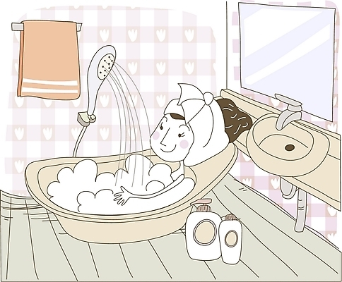 EPS 우먼라이프 라이프스타일 여자 일러스트 상상 휴식 욕조 실내 한명 사람 20대 성인 취미 라이프 수건 목욕 거품 욕실 화장실 샤워기 거품목욕 샴푸 여자만 여자한명만 성인여자만 청년만 청년여자만 성인한명만 청년여자한명만 성인여자한명만 성인만 국내일러스트 1 컨셉 청년 내부 생활 위생용품 청결 파일형식 벡터