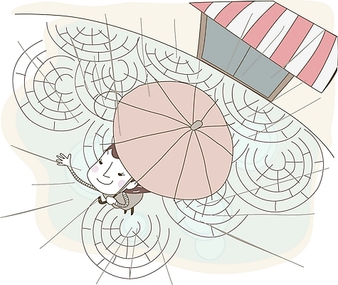 EPS 우먼라이프 여자 일러스트 우산 상상 휴식 거리 주택 한명 사람 20대 성인 취미 야외 라이프 하이앵글 상점 비 여자만 여자한명만 성인여자만 청년만 청년여자만 성인한명만 청년여자한명만 성인여자한명만 성인만 국내일러스트 자연요소 1 라이프스타일 뷰포인트 컨셉 날씨 청년 건물 생활 파일형식 벡터