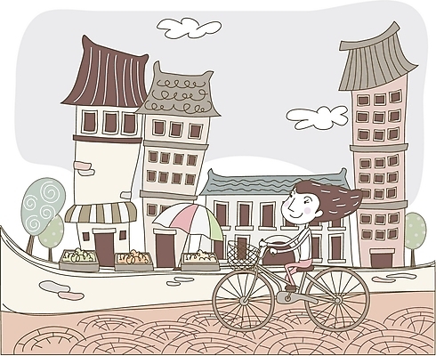 EPS 주간 나무 우먼라이프 라이프스타일 여자 일러스트 상상 하늘 휴식 거리 한명 사람 20대 성인 취미 야외 건물 라이프 쇼핑 장보기 상점 자전거 승차 여자만 여자한명만 성인여자만 청년만 청년여자만 성인한명만 청년여자한명만 성인여자한명만 성인만 국내일러스트 자연요소 식물 1 건축물 컨셉 모션 청년 생활 바이크 파일형식 벡터