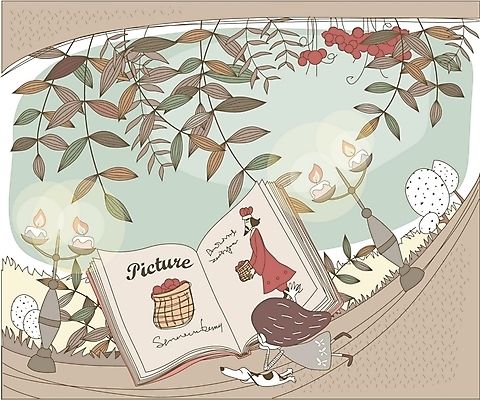 EPS 나무 우먼라이프 라이프스타일 여자 열매 일러스트 초 상상 휴식 한명 사람 20대 성인 취미 라이프 책 독서 풀 개 강아지 촛대 여자만 여자한명만 성인여자만 청년만 청년여자만 성인한명만 청년여자한명만 성인여자한명만 성인만 국내일러스트 식물 1 컨셉 포유류 청년 생활 반려동물 파일형식 벡터