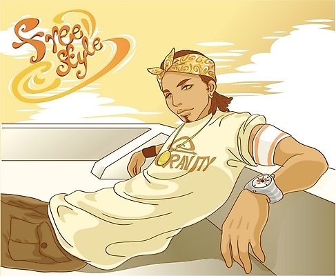 EPS 패션 남자 문화 여유 시계 일러스트 휴식 두건 힙합 한명 사람 20대 성인 야외 청춘 옥상 금목걸이 프리스타일 남자만 남자한명만 성인남자만 청년만 청년남자만 청년남자한명만 성인한명만 성인남자한명만 성인만 국내일러스트 1 감정 음악 컨셉 목걸이 청년 파일형식 벡터