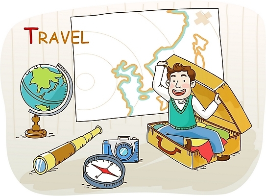 EPS 남자 여행 지도 가방 일러스트 휴가 실내 한명 사람 20대 성인 지구본 카메라 망원경 나침반 준비 여행준비 남자만 남자한명만 성인남자만 청년만 청년남자만 청년남자한명만 성인한명만 성인남자한명만 성인만 국내일러스트 1 잡화 청년 내부 전자제품 파일형식 벡터