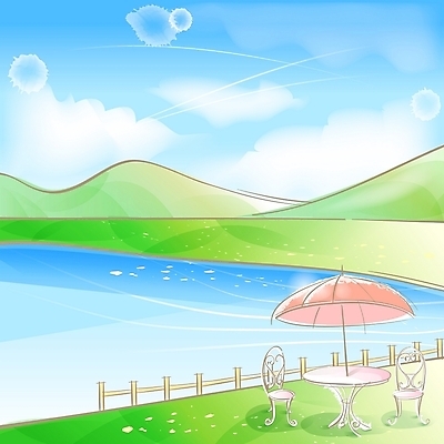 EPS 주간 구름 사계절 계절 호수 백그라운드 의자 일러스트 자연 탁자 하늘 바람 산 풍경 초원 사람없음 야외 초록색 울타리 강 소풍 봄 언덕 상큼 봄배경 국내일러스트 자연요소 컬러 가구 날씨 담장 야외활동 생태계 파일형식 벡터