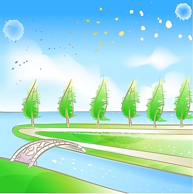 EPS 주간 나무 구름 사계절 계절 공원 공공시설 호수 백그라운드 잎 일러스트 자연 하늘 바람 나뭇잎 풍경 초원 사람없음 야외 초록색 강 봄 산책로 상큼 돌다리 가교 봄배경 국내일러스트 자연요소 식물 건축물 길 컬러 날씨 다리_건축물 시설 생태계 파일형식 벡터