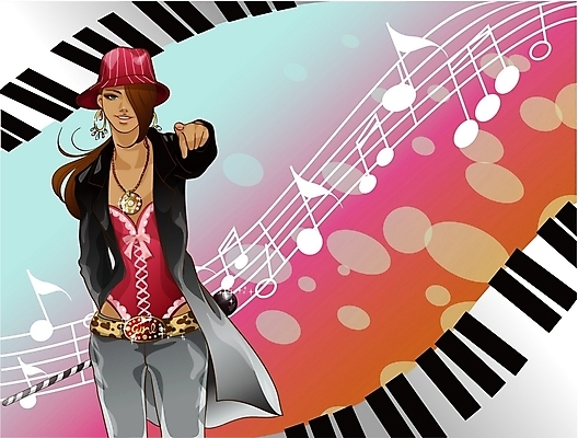 EPS 직업 여자 패션 문화 음악 일러스트 지팡이 힙합 한명 사람 20대 성인 청춘 공연 무대 자신감 건반 흥분 열정 멜로디 여자만 여자한명만 성인여자만 청년만 청년여자만 성인한명만 청년여자한명만 성인여자한명만 성인만 국내일러스트 1 감정 컨셉 문화예술 이벤트 청년 파일형식 벡터