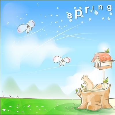 EPS 나무 동물 구름 척추동물 육지동물 사계절 계절 나비 곤충 백그라운드 일러스트 포유류 자연 하늘 바람 풍경 초원 사람없음 야외 초록색 봄 우체통 설치류 다람쥐 상큼 나무밑둥 봄배경 국내일러스트 자연요소 식물 컬러 날씨 생태계 파일형식 벡터