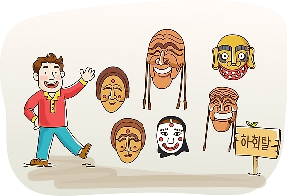 EPS 남자 여유 여행 일러스트 휴가 한명 사람 20대 성인 팻말 탈 민속 하회탈 안동 남자만 남자한명만 성인남자만 청년만 청년남자만 청년남자한명만 성인한명만 성인남자한명만 성인만 국내일러스트 1 감정 프레임 가면 청년 경상북도 파일형식 벡터