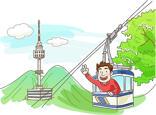 EPS 주간 나무 구름 남자 여유 여행 일러스트 휴가 산 서울 한명 사람 20대 성인 야외 남산 케이블카 남산타워 남자만 남자한명만 성인남자만 청년만 청년남자만 청년남자한명만 성인한명만 성인남자한명만 성인만 국내일러스트 자연요소 식물 1 감정 한국 청년 랜드마크 파일형식 벡터