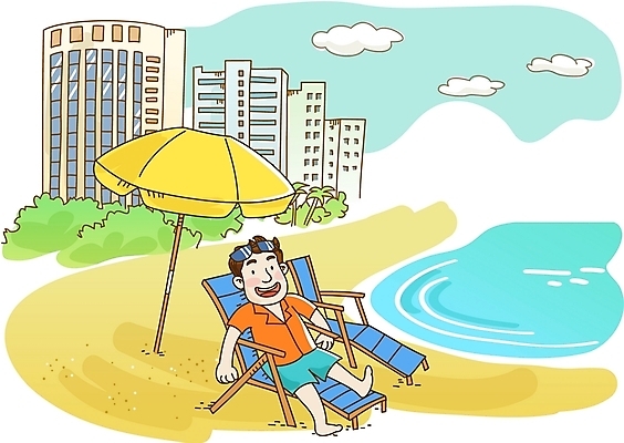 EPS 주간 나무 구름 남자 여유 파도 바다 여행 일러스트 휴가 휴식 한명 사람 20대 성인 해변 야외 건물 선글라스 파라솔 남자만 남자한명만 성인남자만 청년만 청년남자만 청년남자한명만 성인한명만 성인남자한명만 성인만 국내일러스트 자연요소 식물 1 건축물 감정 안경 컨셉 청년 파일형식 벡터