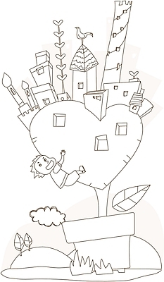 EPS 식물 남자 화분 초등학생 어린이 라인일러스트 일러스트 흑백 한명 사람 소년 야외 건물 마을 하트 남자만 남자한명만 어린이만 소년만 소년한명만 국내일러스트 모양 1 학생 건축물 촬영기법 파일형식 벡터