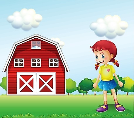 EPS 해외이미지 주간 모양 나무 식물 구름 여자 어린이 십자가 일러스트 하늘 주택 미소 사람 풍경 야외 건물 목재 그래픽 빨간색 초록색 파란색 농가 농장 흰색 바 잡초 모서리 가장자리 그림 각도 포니테일 외양간 해외202004 해외일러스트 자연요소 헤어스타일 건축물 컬러 농업 재료 표정 둘레 파일형식 벡터