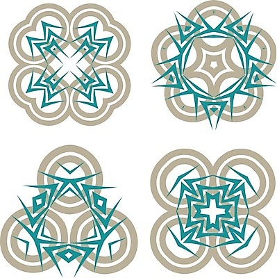 EPS 해외이미지 모양 디자인 일러스트 추상 나선형 창조 미술 사람없음 세트 컬러풀 심볼 엘리먼트 해외202004 해외일러스트 컬러 무늬 문화예술 파일형식 벡터