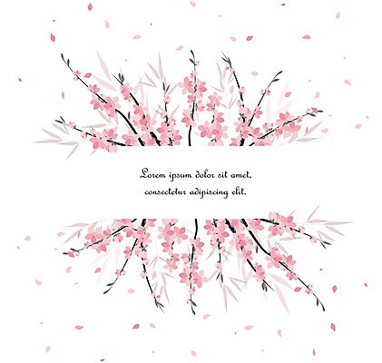 EPS 해외이미지 꽃 일러스트 사람없음 낭만 벚꽃 나뭇가지 해외202004 해외일러스트 나무 식물 컨셉 파일형식 벡터