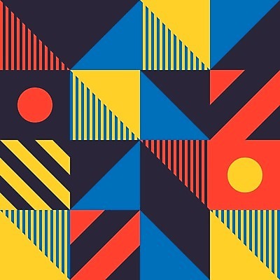 EPS 해외이미지 모양 템플릿 디자인 포스터 백그라운드 컨셉 패턴 일러스트 추상 미술 사람없음 그래픽 장식 컬러풀 노란색 원형 플랫 심플 기하학 구성 스타일 미니멀리스트 미니멀 해외202004 해외일러스트 도형 컬러 무늬 문화예술 파일형식 벡터