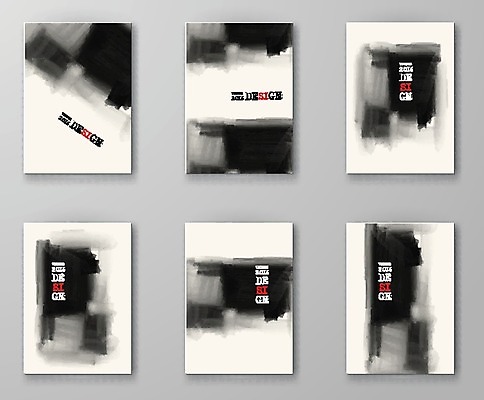 EPS 해외이미지 포스터 백그라운드 일러스트 수묵화 미술 타이포그라피 사람없음 세트 검은색 먹 번짐 마케팅 국경 해외202004 해외일러스트 문자 컬러 서예 문화예술 파일형식 벡터 효과