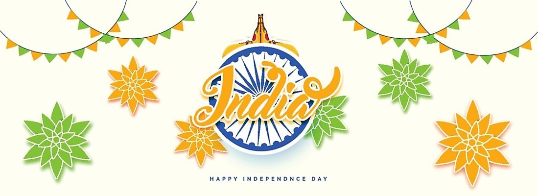 EPS 해외이미지 배너 꽃 포스터 종이 문화 일러스트 휴가 미술 장식 초록색 파란색 자유 흰색 축하 깃발 바퀴 자르기 인도인 환영 1월 8월 독립기념일 사프란 삼색 전국 해외202004 해외일러스트 외국인 식물 기념일 컬러 컨셉 모션 문화예술 동양인 날짜 향신료 독립 파일형식 벡터