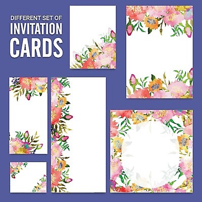 EPS 해외이미지 배너 기념일 꽃 백그라운드 잎 꽃무늬 일러스트 추상 수채화 프레임 미술 사람없음 장식 축제 봄 그림 레이아웃 초대 소셜미디어 해외202004 해외일러스트 식물 계절 무늬 문화예술 이벤트 파일형식 벡터