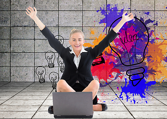 포토 JPG 해외이미지 백인 응시 여자 행복 벽 비즈니스 성공 바닥 아이디어 한명 앉기 정장 20대 노트북 금발 디지털 페인트 회색 비즈니스우먼 우아함 스마트 흥분 스타일 해외202004 해외포토 서양인 1 헤어스타일 시선 옷 감정 컬러 컨셉 모션 사람 청년 전자제품 직장인 파일형식