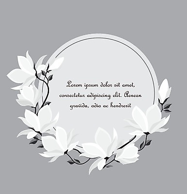 EPS 해외이미지 꽃 일러스트 프레임 사람없음 봄 낭만 나뭇가지 목련 꽃프레임 프레임일러스트 국경 해외202004 해외일러스트 나무 식물 계절 컨셉 파일형식 벡터