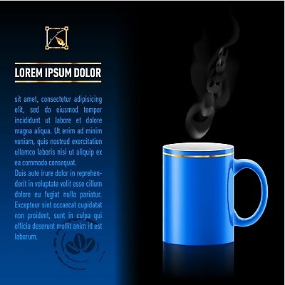 EPS 해외이미지 디자인 커피 음료 음식 백그라운드 일러스트 아이디어 그림자 미술 사람없음 컵 파란색 갈색 3D 검은색 카페 머그컵 수증기 심볼 오브젝트 에스프레소 해외202004 해외일러스트 식기 컬러 컨셉 문화예술 상점 디지털합성 파일형식 벡터