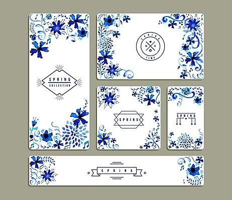 EPS 해외이미지 템플릿 디자인 기념일 꽃 백그라운드 잎 꽃무늬 일러스트 수채화 프레임 미술 이벤트 사람없음 그래픽 파란색 세트 파티 봄 나뭇가지 축하 우아함 달콤 그림 감사 초대 내추럴 국경 해외202004 해외일러스트 나무 식물 계절 감정 컬러 컨셉 무늬 문화예술 맛 파일형식 벡터