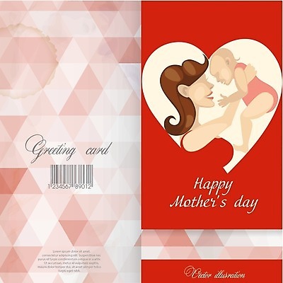 EPS 해외이미지 여자 행복 일러스트 가족 사랑 성인 두명 하트 아기 기하학 어머니의날 해외202004 해외일러스트 모양 기념일 감정 무늬 관계 사람 미국문화 파일형식 벡터