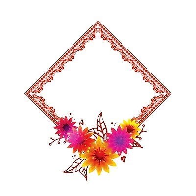 EPS 해외이미지 모양 기념일 꽃 백그라운드 잎 꽃무늬 일러스트 추상 기념 프레임 사람없음 장식 컬러풀 축하 우아함 초대 국경 해외202004 해외일러스트 식물 컬러 컨셉 무늬 이벤트 파일형식 벡터