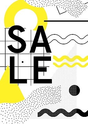 EPS 해외이미지 모양 디자인 포스터 선 백그라운드 패턴 일러스트 추상 사람없음 그래픽 장식 노란색 세일 검은색 흰색 점 원형 기하학 팝 멤피스디자인 해외202004 해외일러스트 도형 컬러 무늬 파일형식 벡터