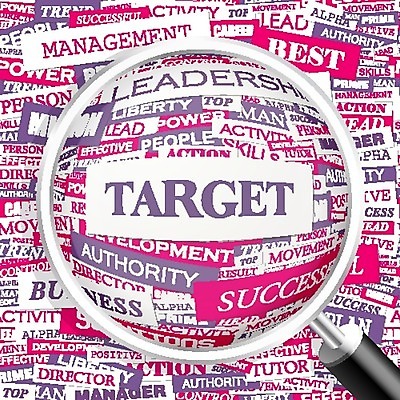 EPS 해외이미지 디자인 분홍색 백그라운드 컨셉 일러스트 비즈니스 텍스트 돋보기 아이디어 사람없음 그래픽 단어 정보 확대 목표 해외202004 해외일러스트 문자 컬러 파일형식 벡터