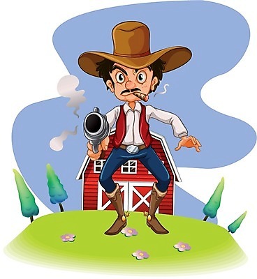 EPS 해외이미지 클립아트 나무 식물 모자 남자 꽃 무기 백그라운드 일러스트 하늘 흡연 담배 사람 소년 야외 그래픽 초록색 목장 총 흰색 소나무 카우보이 연기 위험 발사 가루 언덕 그림 사수 로데오 총알 외양간 고립 옛날 해외202004 해외일러스트 잡화 어린이 컬러 컨셉 파일형식 벡터