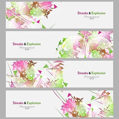 EPS 해외이미지 배너 백그라운드 패턴 일러스트 추상 사람없음 세트 컬러풀 모자이크 기하학 해외202004 해외일러스트 컬러 무늬 파일형식 벡터