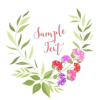 EPS 해외이미지 분홍색 백그라운드 잎 일러스트 프레임 타이포그라피 사람없음 우아함 수국 카피스페이스 해외202004 해외일러스트 식물 문자 꽃 컬러 컨셉 공백 파일형식 벡터