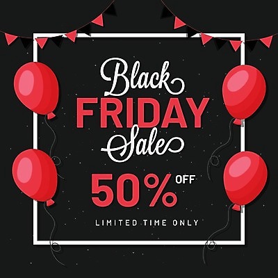 EPS 해외이미지 배너 백그라운드 일러스트 텍스트 선물 이벤트 타이포그라피 사람없음 쇼핑 세일 검은색 풍선 블랙프라이데이 해외202004 해외일러스트 문자 컬러 데이이벤트 파일형식 벡터