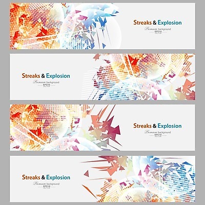 EPS 해외이미지 배너 백그라운드 패턴 일러스트 추상 사람없음 세트 컬러풀 모자이크 기하학 해외202004 해외일러스트 컬러 무늬 파일형식 벡터