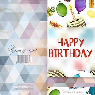 EPS 해외이미지 배너 기념일 행복 음식 일러스트 선물 이벤트 팜플렛 사람없음 파티 케이크 축하 생일 질감 초대 축하카드 생일축하 풍선 기하학 생일카드 해외202004 해외일러스트 감정 컨셉 무늬 디저트 카드_감사 파일형식 벡터