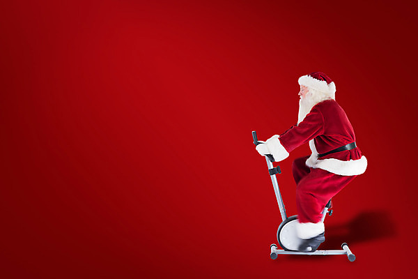 포토 JPG 해외이미지 전신 노년 남자 크리스마스 한명 옆모습 빨간색 산타클로스 운동기구 노인남자한명만 홈트레이닝 해외202004 해외포토 1 기념일 뷰포인트 컬러 사람 성인 운동 헬스 남자한명만 노인남자만 파일형식