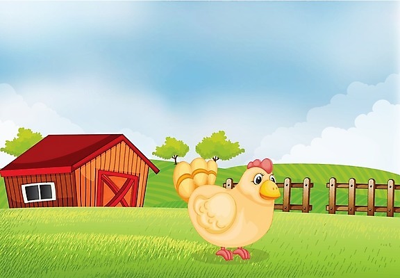 EPS 해외이미지 나무 식물 동물 구름 여자 잎 밭 채소 일러스트 자연 하늘 사람없음 야외 파란색 농작물 울타리 농장 농경지 노란색 흰색 농부 오두막 그림 외양간 밭일 암탉 해외202004 해외일러스트 자연요소 직업 컬러 농업 사람 담장 닭 암컷 생태계 파일형식 벡터