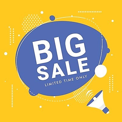 EPS 해외이미지 배너 포스터 백그라운드 일러스트 비즈니스 텍스트 추상 이벤트 장식 파란색 쇼핑 노란색 축제 확성기 소리 축하 절약 기회 상업 시끄러움 승진 마케팅 범퍼 빅세일 소셜미디어 쇼퍼홀릭 재고정리 레터링 스타일 제의 해외202004 해외일러스트 컬러 컨셉 무늬 세일 파일형식 벡터