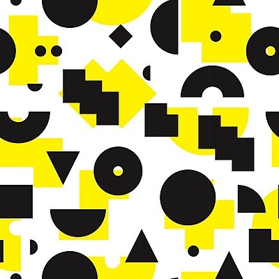 EPS 해외이미지 모양 디자인 선 백그라운드 패턴 일러스트 추상 사람없음 그래픽 노란색 검은색 원형 플랫 기하학 팝 스타일 멤피스디자인 해외202004 해외일러스트 도형 컬러 무늬 파일형식 벡터