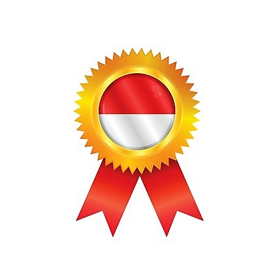 EPS 해외이미지 배너 아시아 리본 일러스트 사람없음 빨간색 세계 라벨 경쟁 깃발 상패 트로피 메달 심볼 인도네시아 배지 광택 해외202004 해외일러스트 나라 컬러 컨셉 프레임 상_우승 상_상패 파일형식 벡터